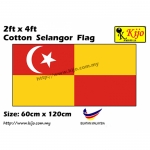 60cm X 120cm Cotton Selangor Flag